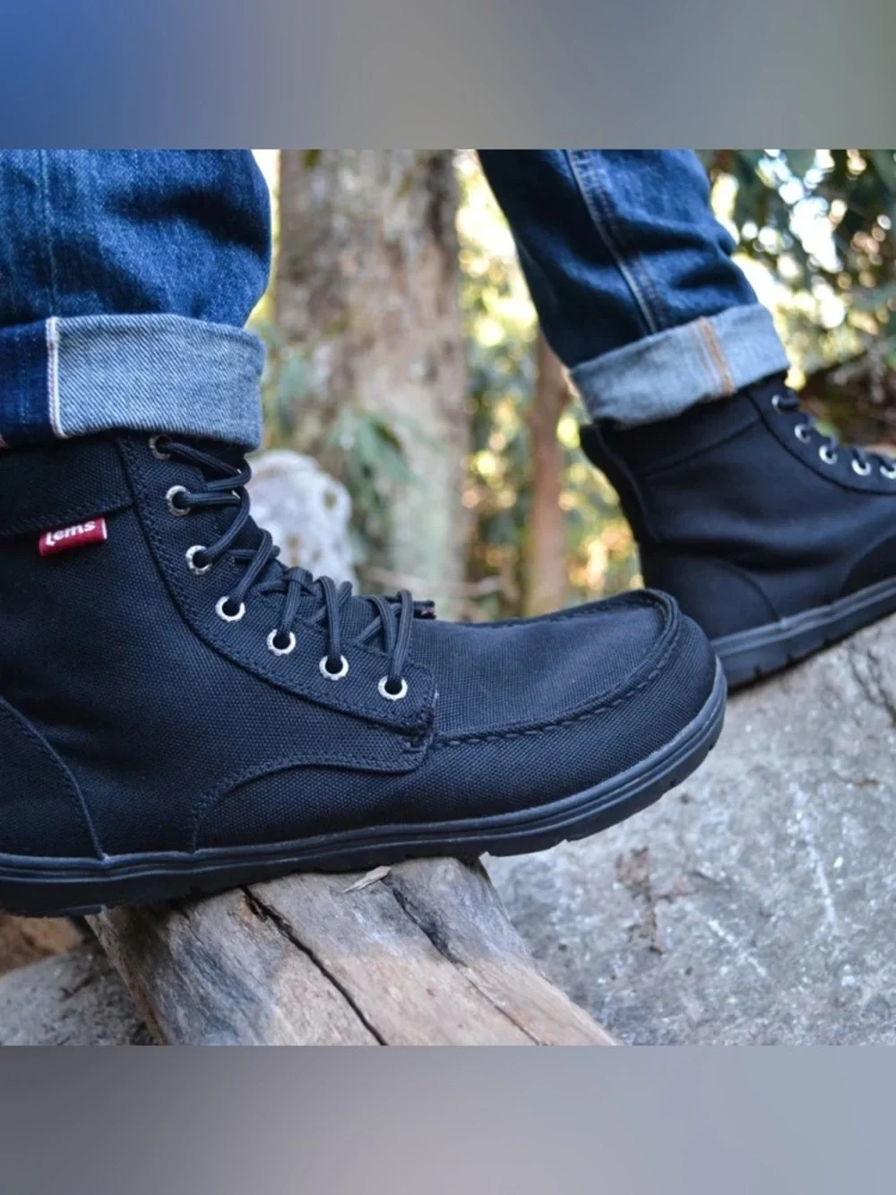 Lems Boulder Boot Vegan Men Size 41 Black Nylon Outdoor Hiking